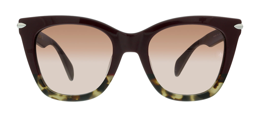 Rag & Bone Burgundy Havana Square RNB1029/G/S HA 0YDC Sunglasses