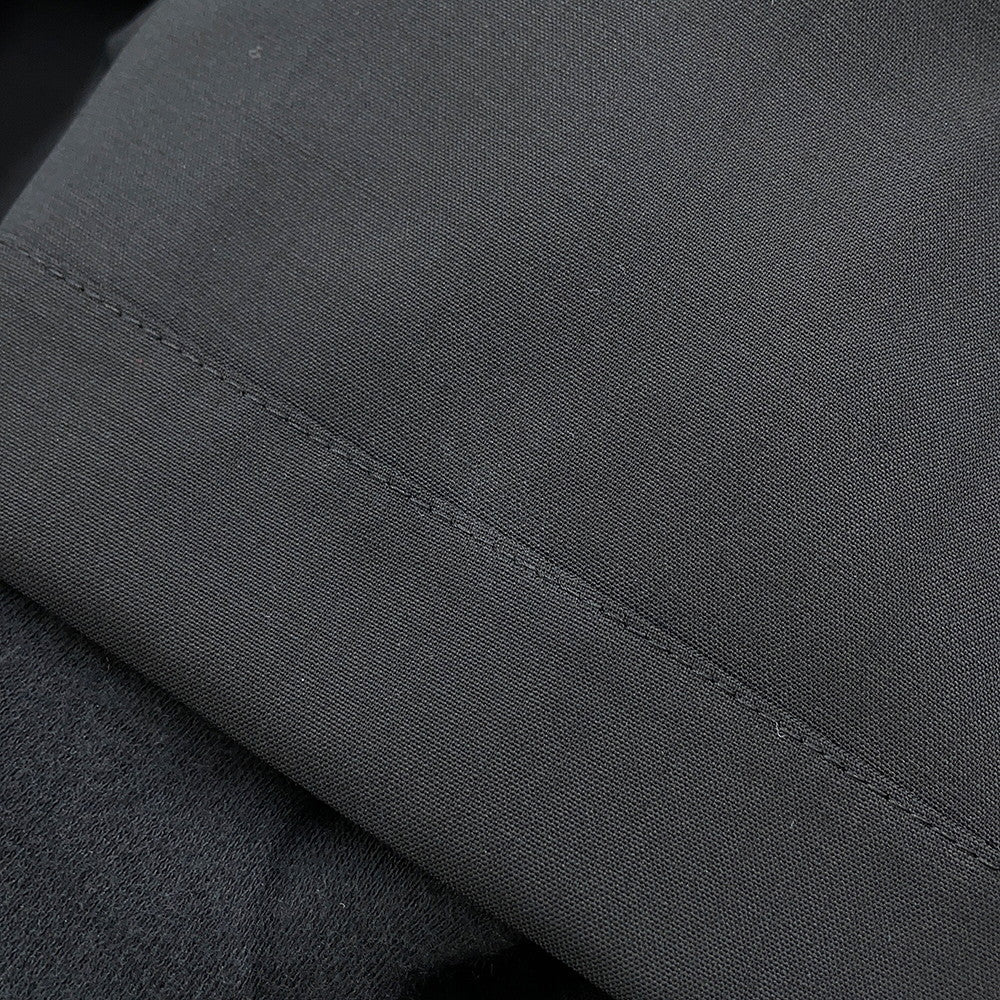 HERMES Double Button Wide Short Pants Size Chronomat 44 Black Wool 100%