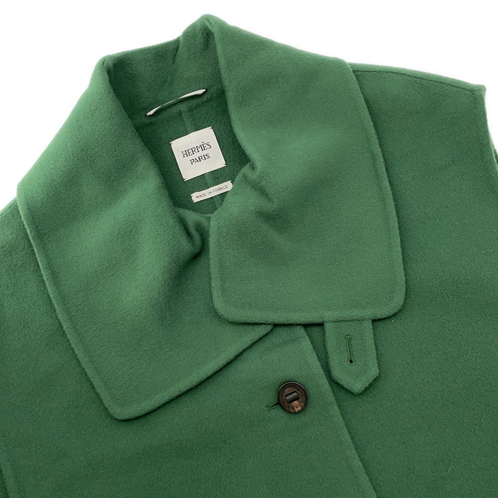 HERMES long vest Size 42 Green4H0101DA Cashmere100%
