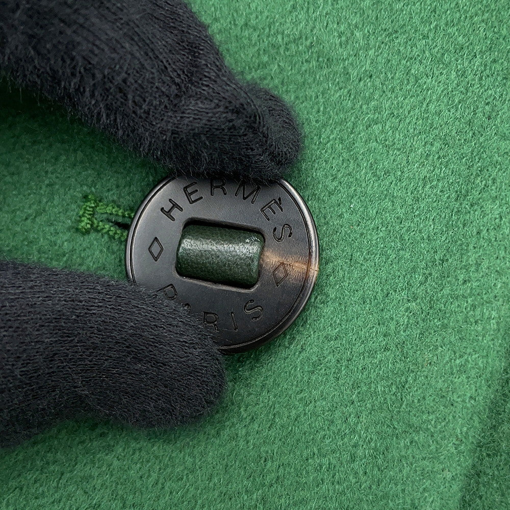 HERMES long vest Size 42 Green4H0101DA Cashmere100%