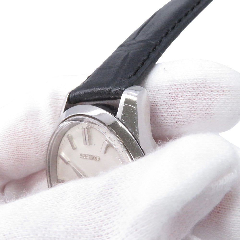 SEIKO King Seiko 44KS Date Medallion W35mm Stainless Steel Gold Plated Leather Silver Dial4402-8000