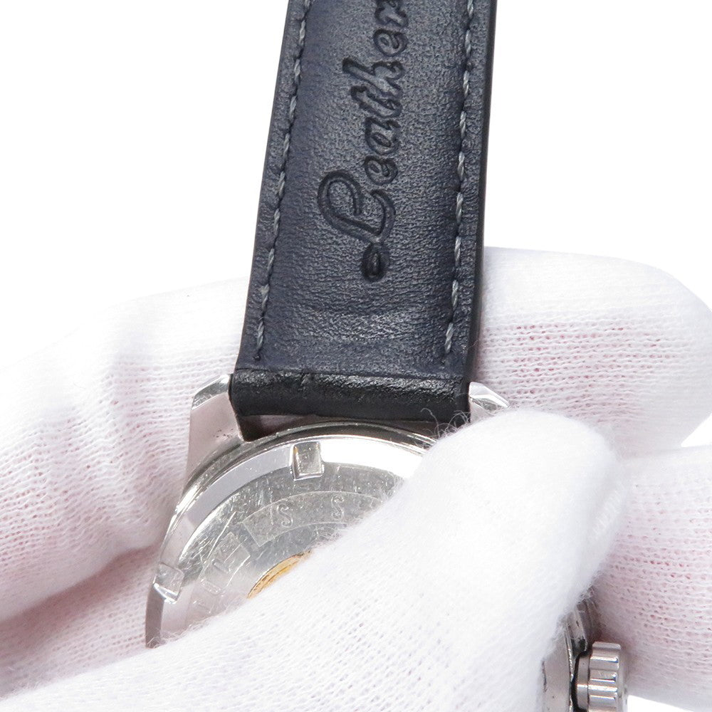 SEIKO King Seiko 44KS Date Medallion W35mm Stainless Steel Gold Plated Leather Silver Dial4402-8000
