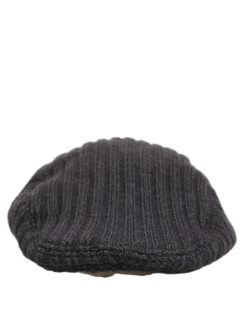 Dolce & Gabbana Men Dark Gray Wool Knitted Newsboy Capello Men's Hat