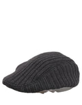 Dolce & Gabbana Men Dark Gray Wool Knitted Newsboy Capello Men's Hat