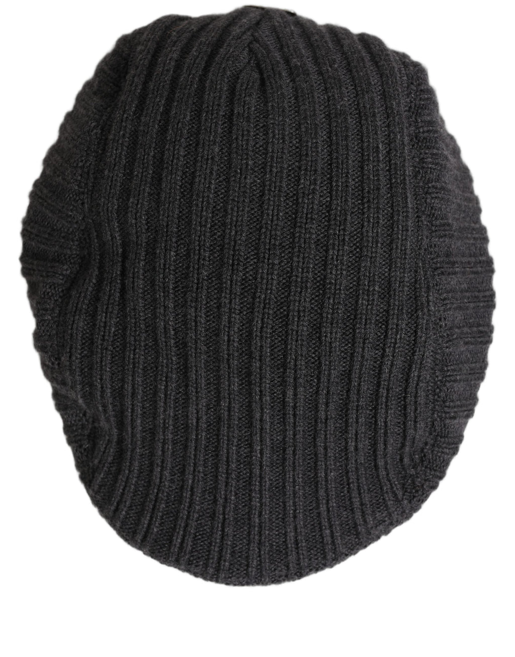 Dolce & Gabbana Men Dark Gray Wool Knitted Newsboy Capello Men's Hat