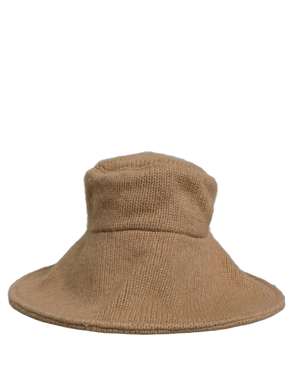 Dolce & Gabbana Women Brown Cotton Knit WideBrim Bucket Capello Women's Hat