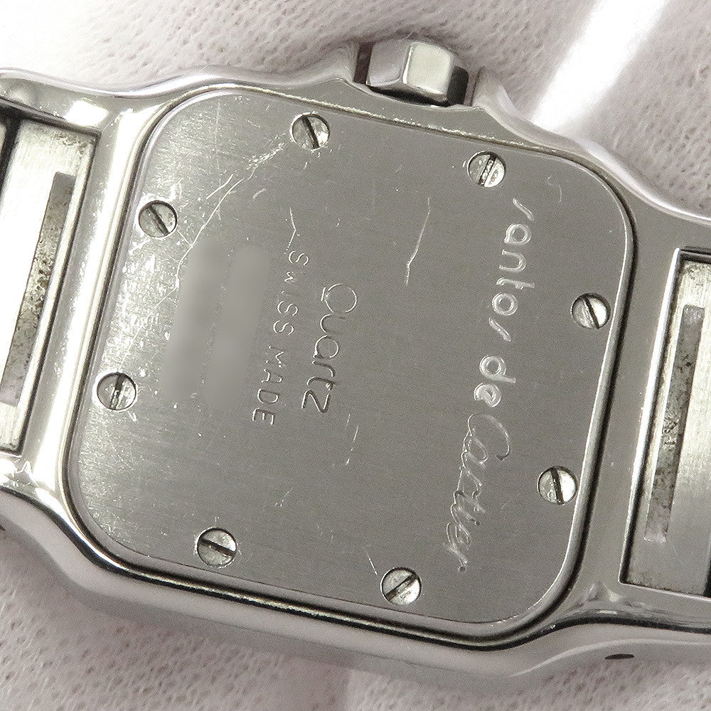 CARTIER Santos Garbe SM W34mmxH24mm Stainless Steel Ivory DialW20017D6