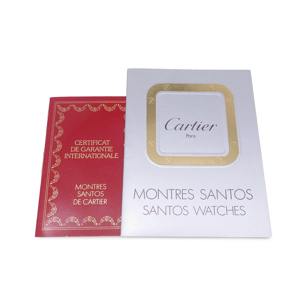 CARTIER Santos Garbe SM W34mmxH24mm Stainless Steel Ivory DialW20017D6
