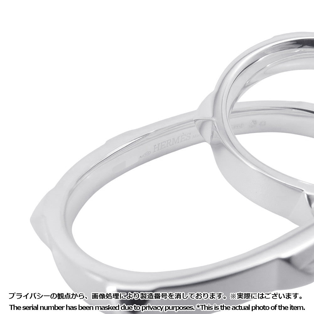 HERMES Crew de H Double Finger Ring Size 52/#12H125631B SV925