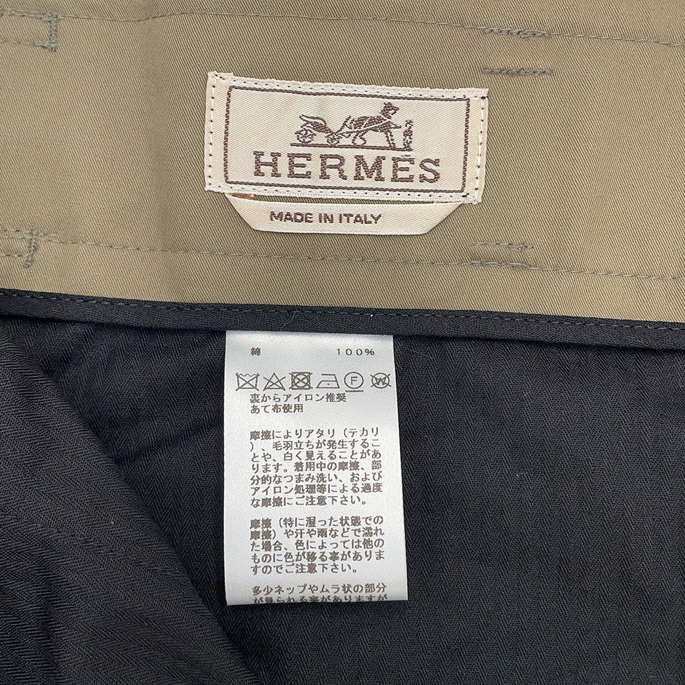 HERMES Cargo Pants Size 38 KhakiOP02/099 Cotton100%
