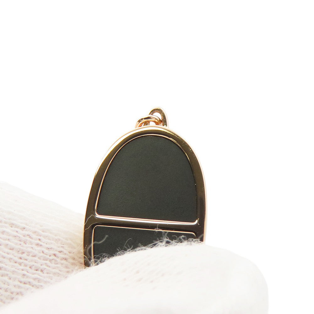HERMES Chaine d'Ancre Bracelet Verso Size XS K18PG BlackCeramic