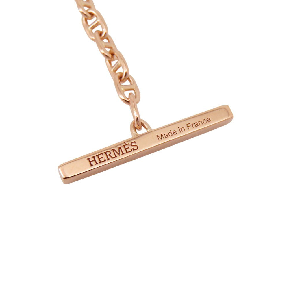 HERMES Chaine d'Ancre Bracelet Verso Size XS K18PG BlackCeramic