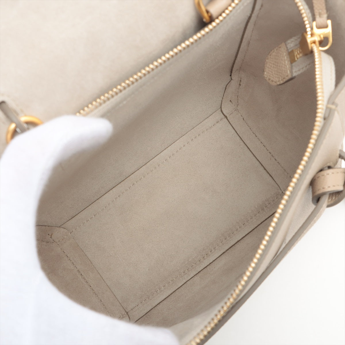 Celine Beige Grained Calf Leather Nano Belt Bag [Clearance Sale]