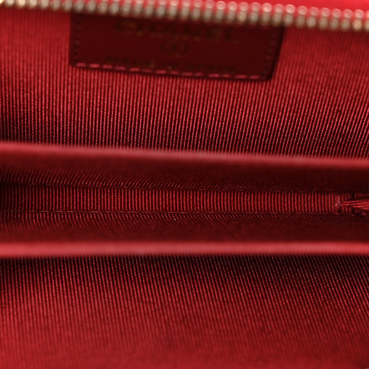 Caviar Quilted Zip Around Coin Purse Burgundy