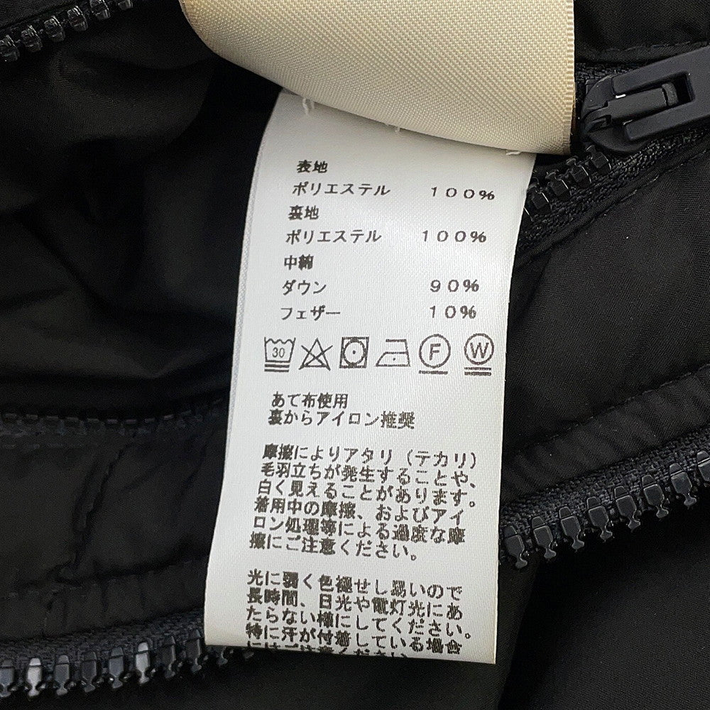 HERMES Sellier Patch Sleeveless Down Size 36 Black Polyester100%