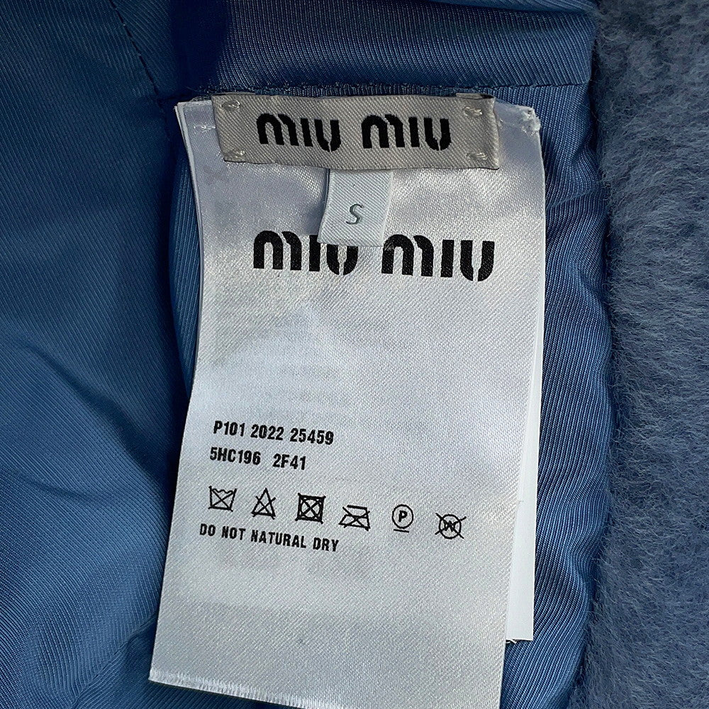 MIUMIU Brushed bucket hat Size S Light Blue5HC196 Polyester57% Acetate43%