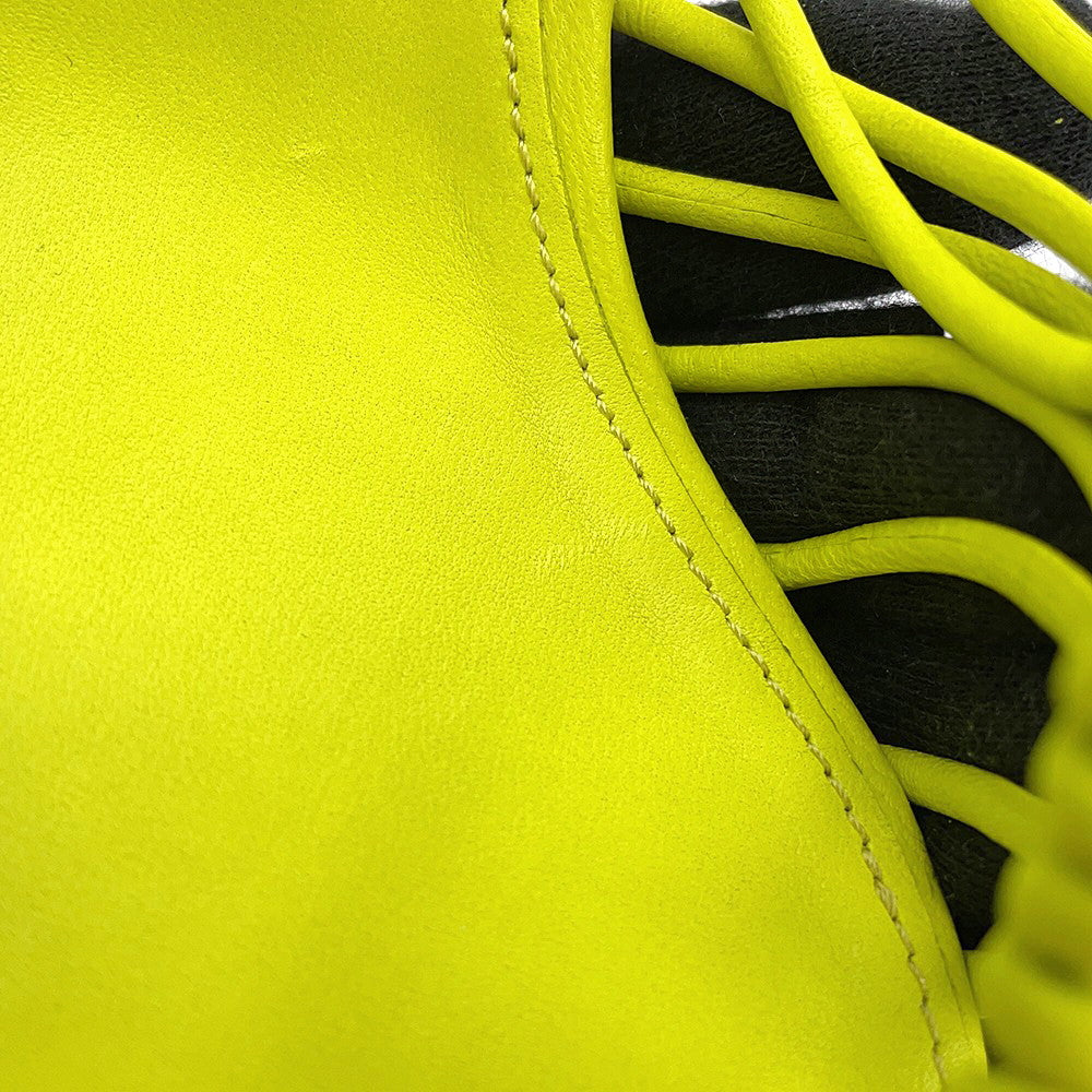 Bottega Veneta Dot Lace-Up Sandals Lime696242 Leather Size 36