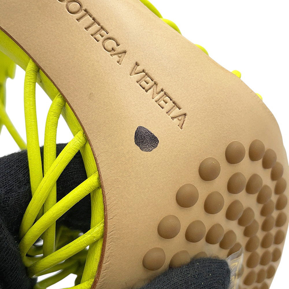 Bottega Veneta Dot Lace-Up Sandals Lime696242 Leather Size 36