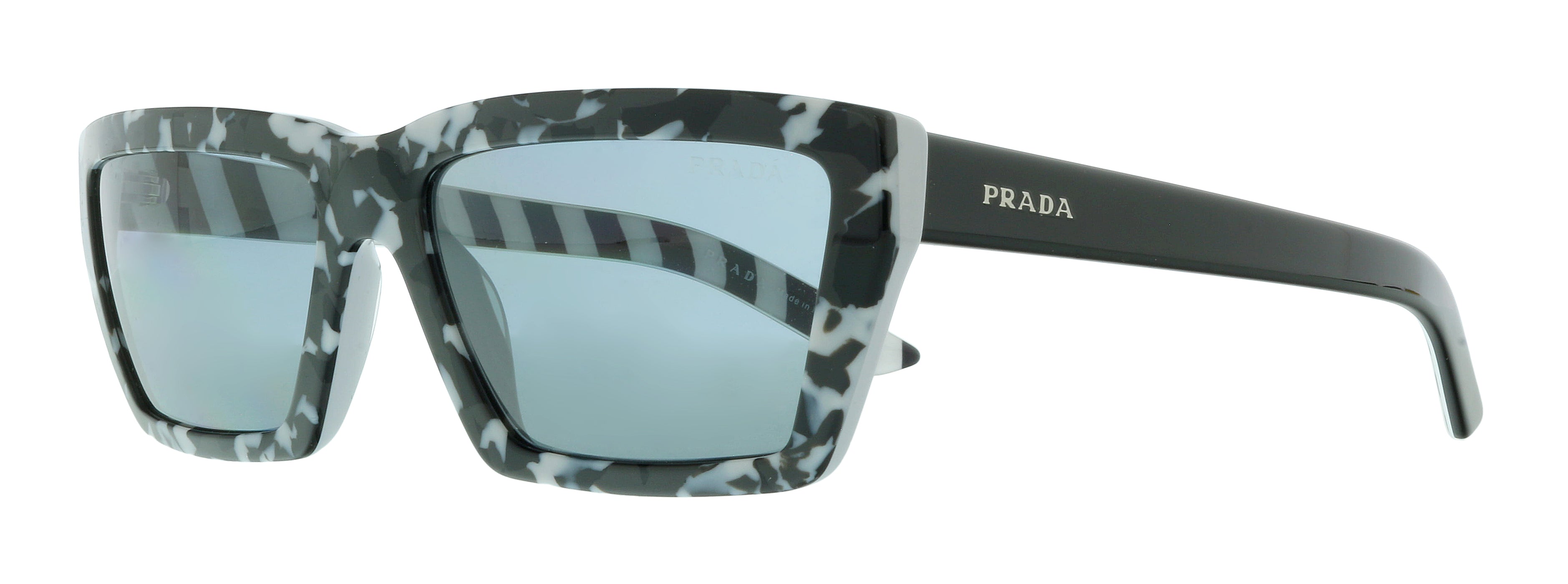 Prada Black White Havana Square 0PR 04VS 4433C2 Millenials Sunglasses