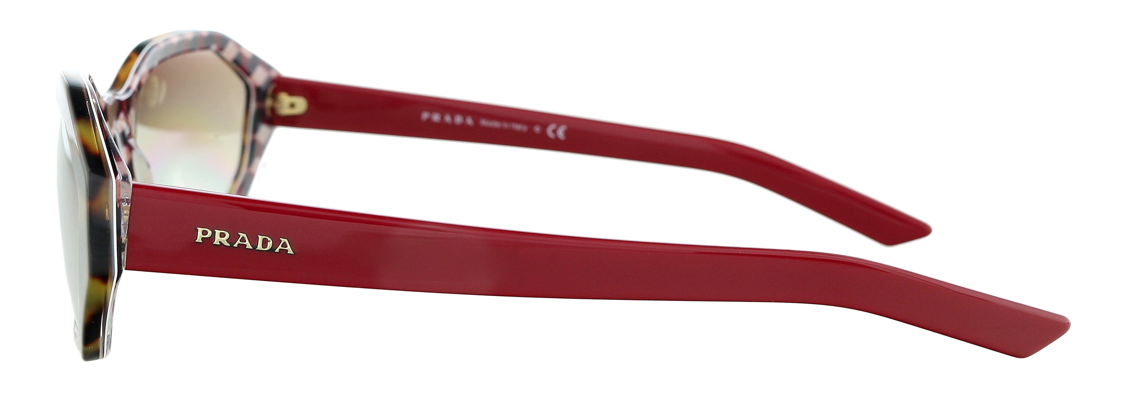 Prada Tortoise/Red Oval 0PR 20VS 5144O0 Sunglasses