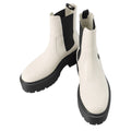 HERMES Harrow Beige/Black232060Z Leather Size 37