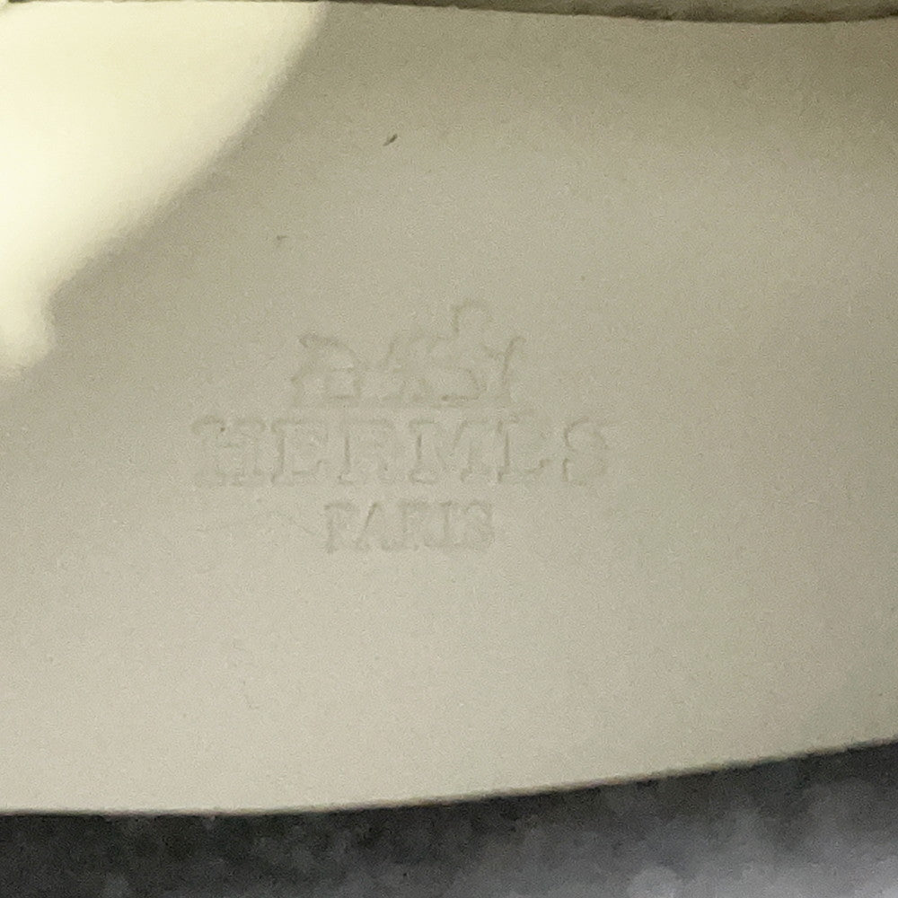 HERMES Harrow Beige/Black232060Z Leather Size 37