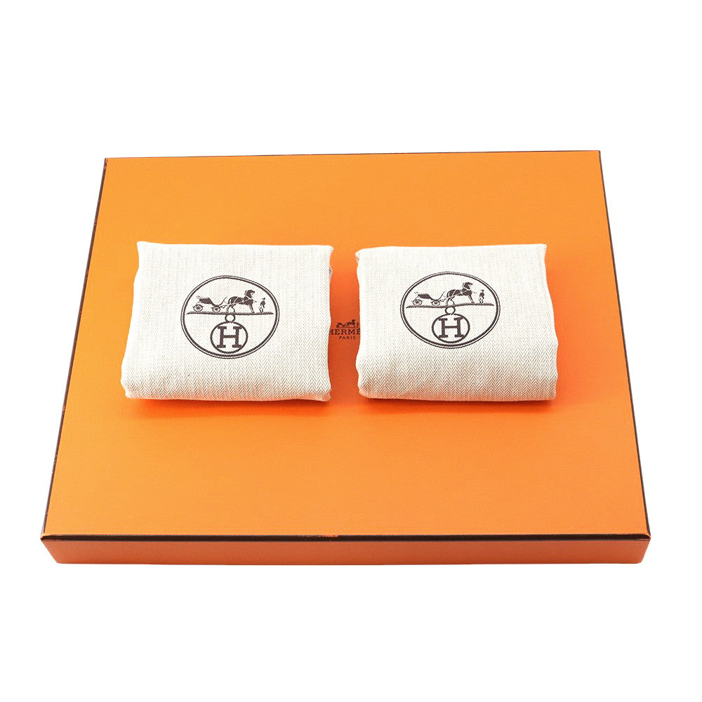 HERMES Harrow Beige/Black232060Z Leather Size 37