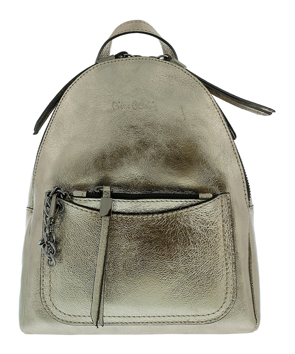 Pierre Cardin Bronze Leather Metallic Large Fashion Backpack
