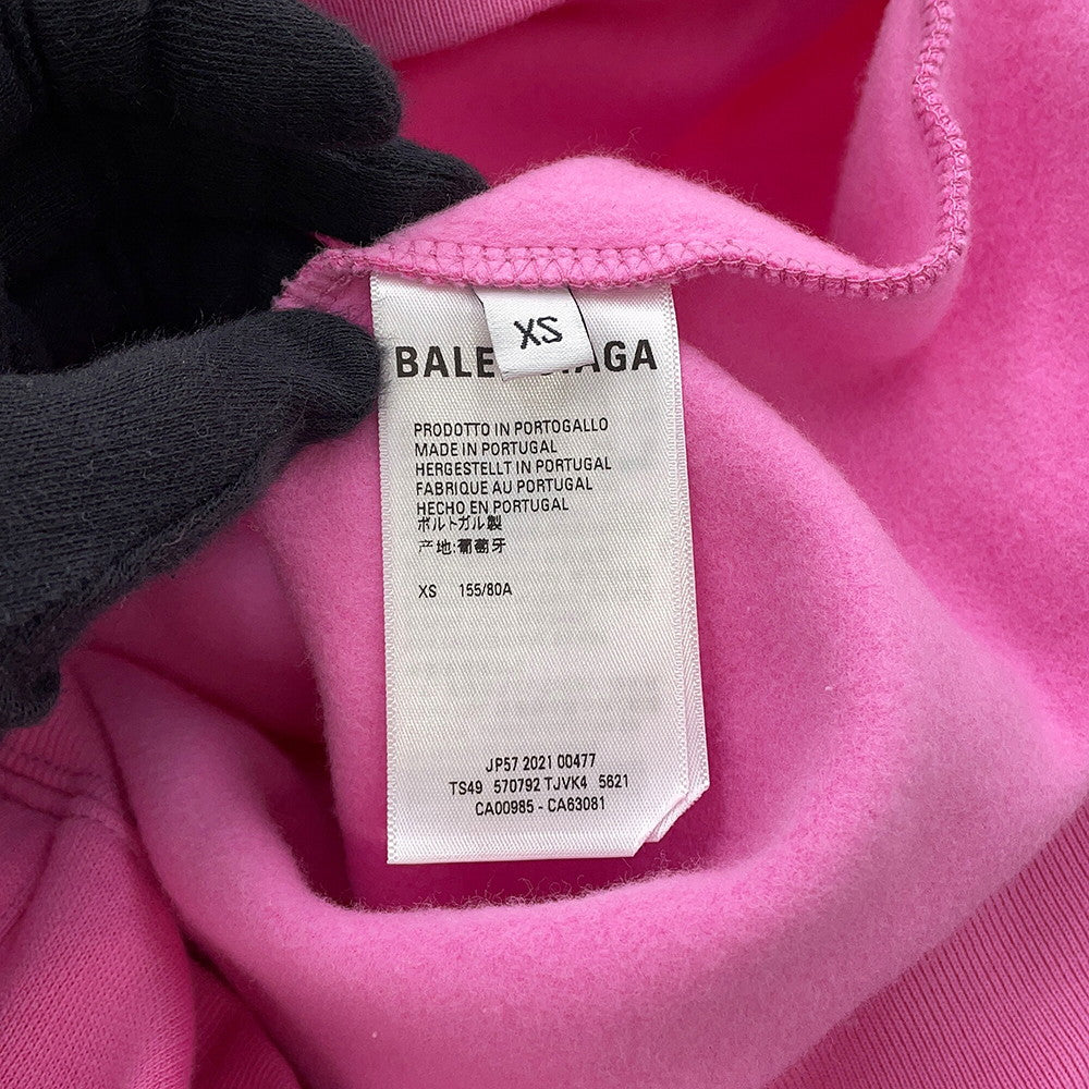 BALENCIAGA WFP logo hoodie Size XS Pink570792 Cotton100%