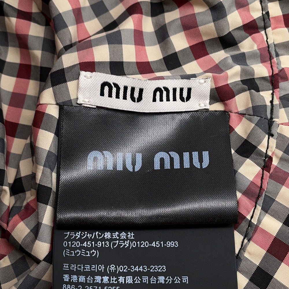 MIUMIU Vichy bucket hat Size 215x6.7" Multicolor5RM048 recycled nylon