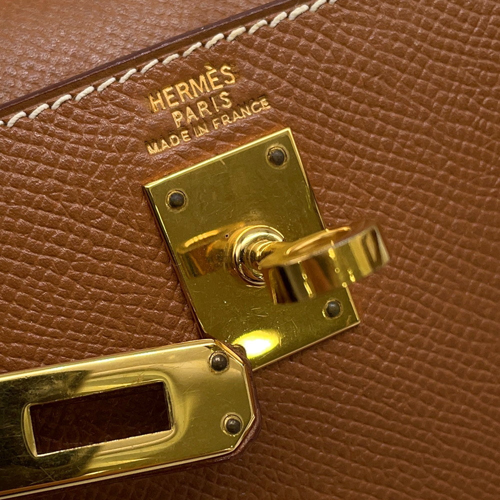 HERMES Mini Kelly Gold Courchevel Size 20
