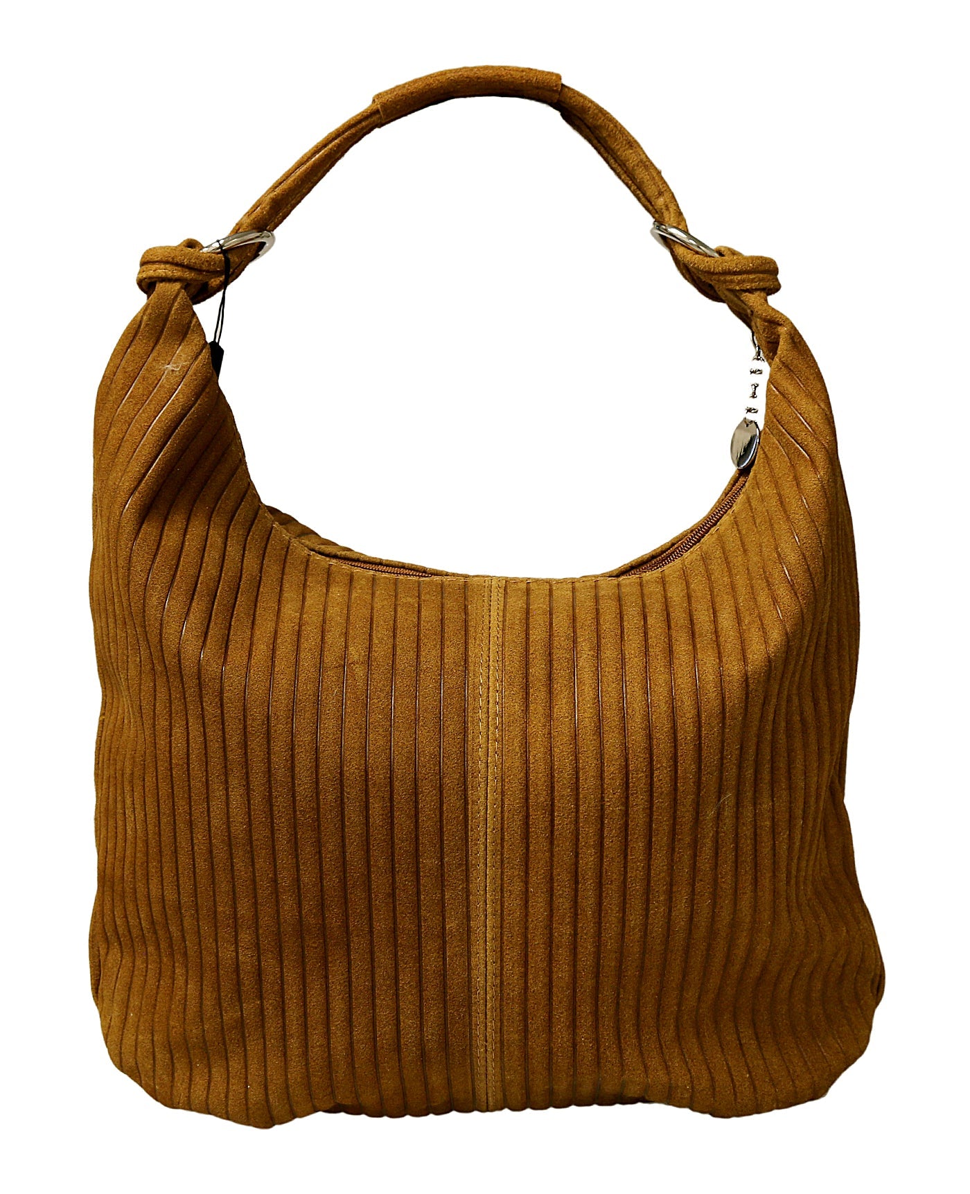 Pierre Cardin Brown Leather Large Hobo Relaxed Suede Shoulder Bag