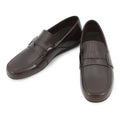 PRADA Brushed Leather Square Toe Loafers Brown2DE075 Leather Size 5