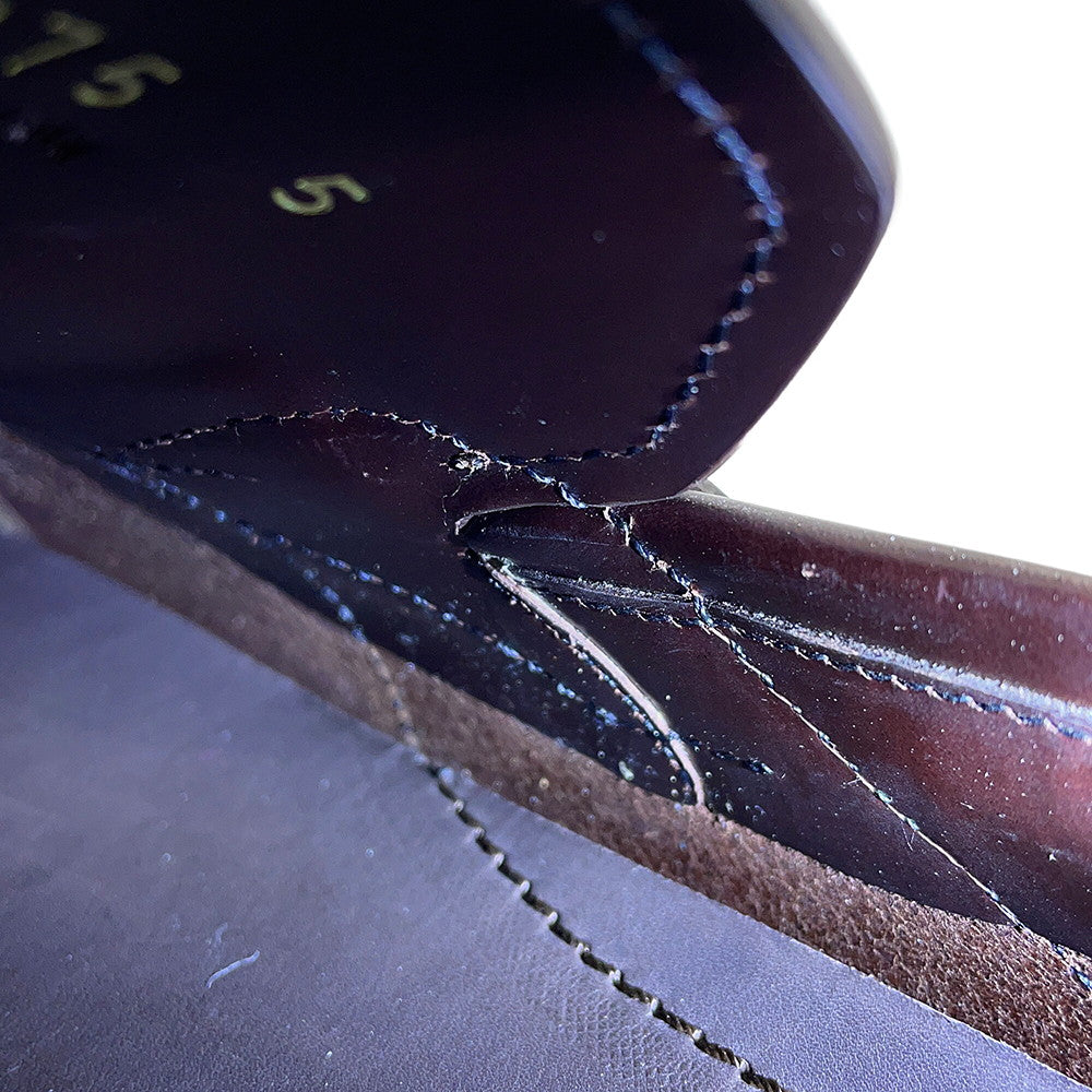 PRADA Brushed Leather Square Toe Loafers Brown2DE075 Leather Size 5