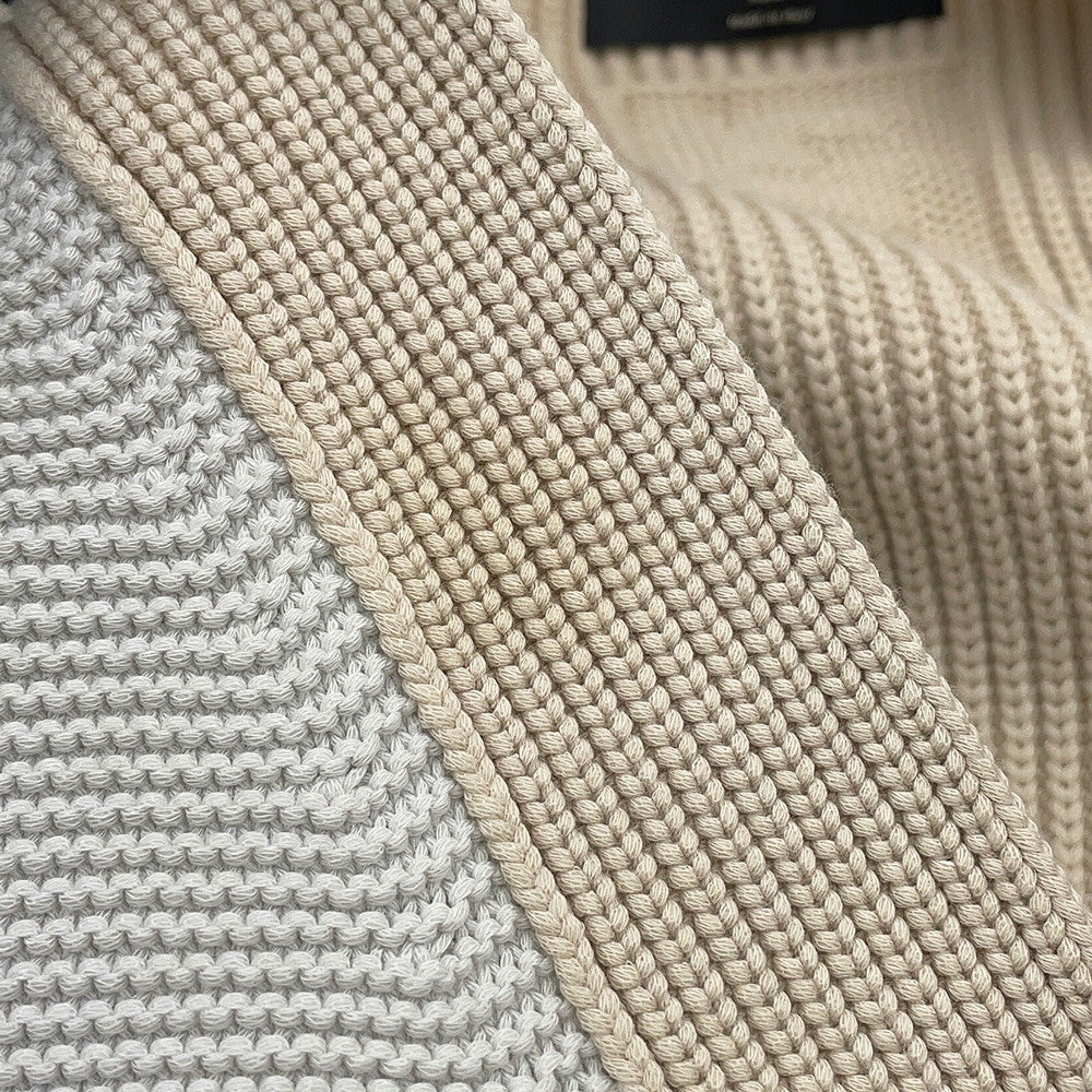 FENDI Knit cardigan Size 58 Beige/Light GrayFZC498 Cotton57% Nylon43%