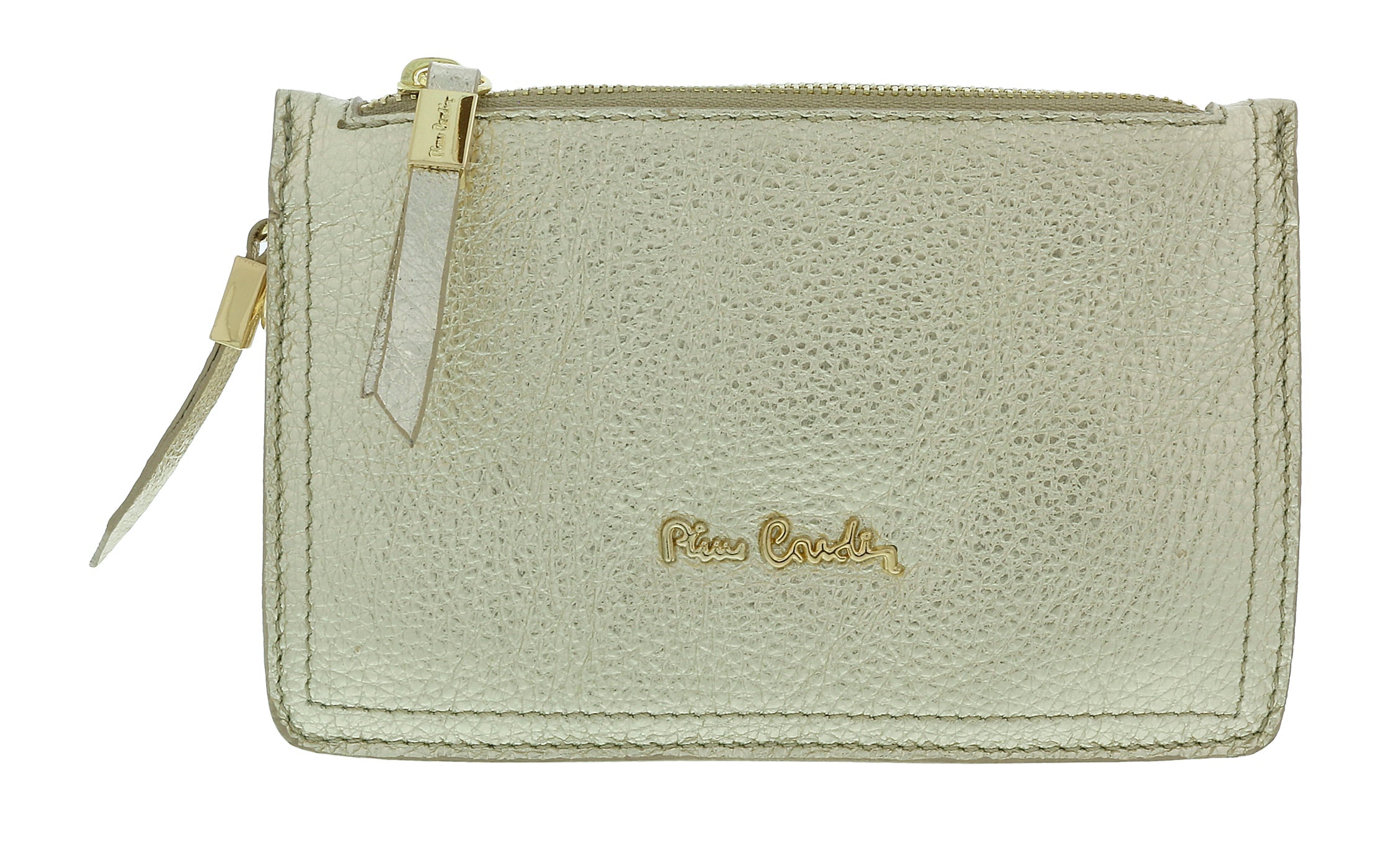 Pierre Cardin Gold Leather Small Structured Square Crossbody Bag