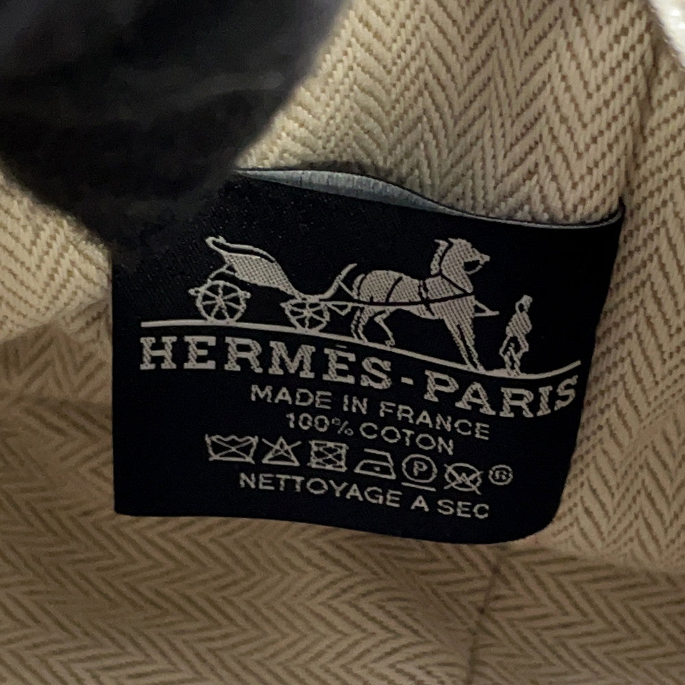 HERMES Brid a Black Navy/Green Canvas Size PM
