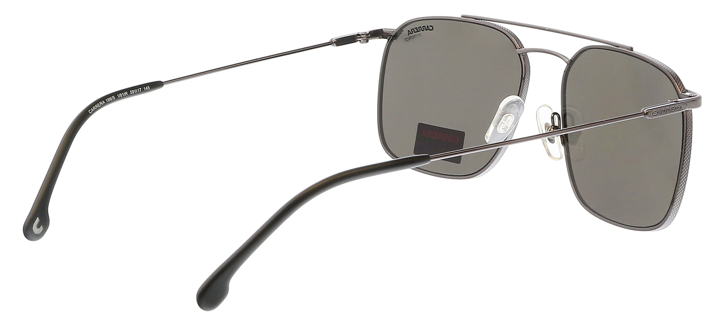 Carrera Ruthenium Black Rectangle CA186S Sunglasses