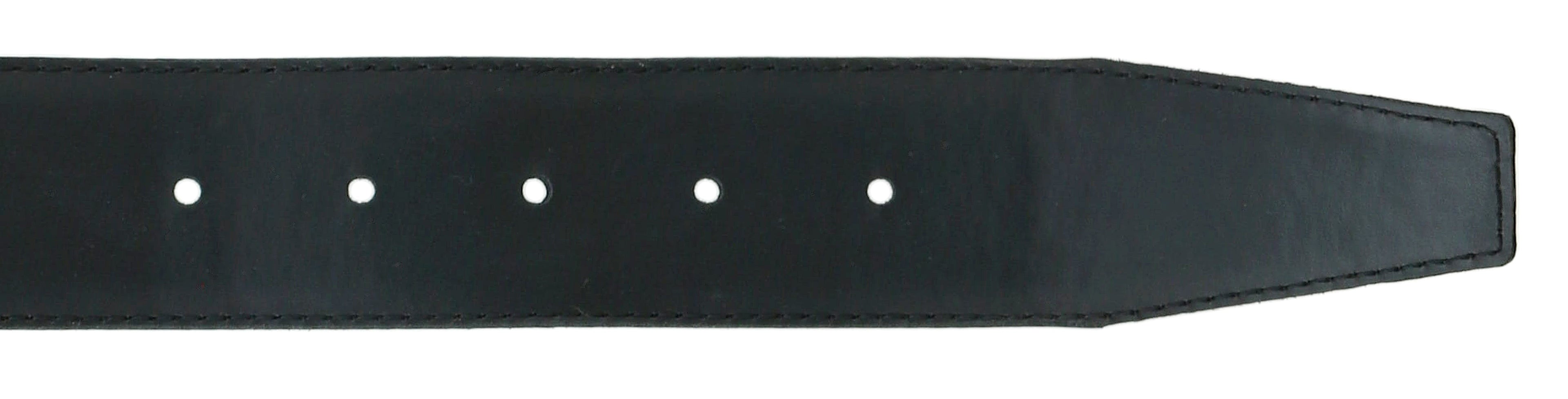 Pierre Cardin Shiny Black  Embossed Classic Buckle Adjustable Belt Adjustable Mens Belt-