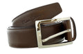 Pierre Cardin Brown Classic Square Silver D-Ring Adjustable Belt Adjustable Mens Belt-48