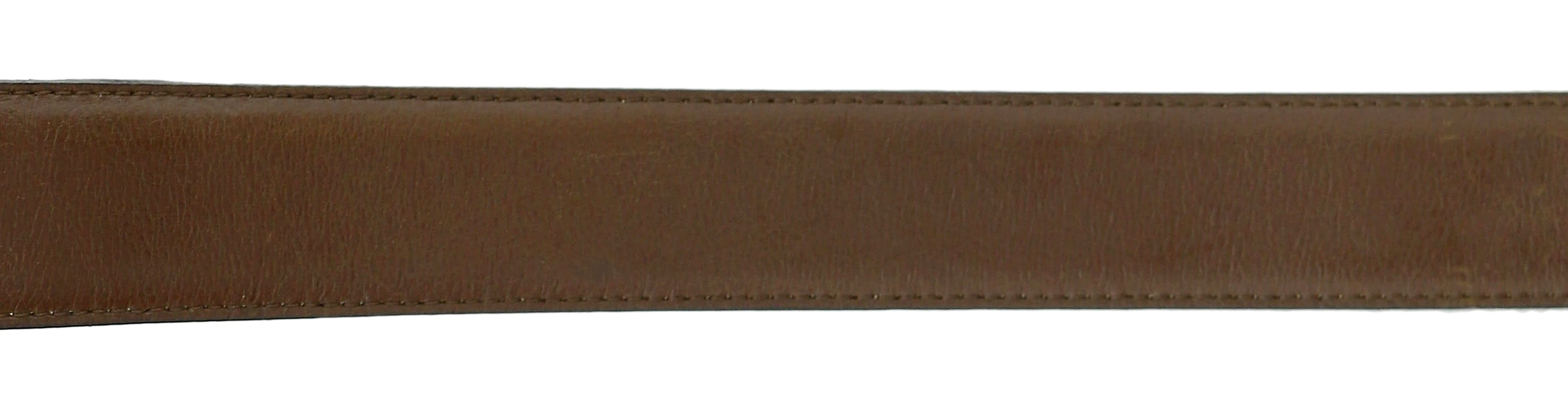 Pierre Cardin Brown Classic Square Silver D-Ring Adjustable Belt Adjustable Mens Belt-46