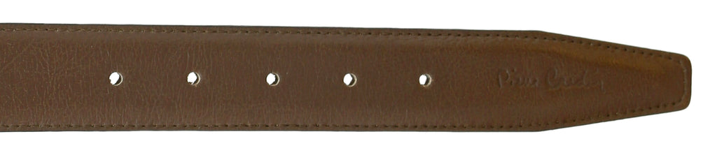 Pierre Cardin Brown Classic Square Silver D-Ring Adjustable Belt Adjustable Mens Belt-50