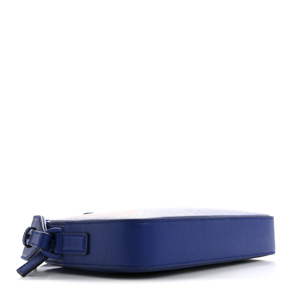 New Shanghai Calfskin Interlocking G Logo Camera Crossbody Bag Cobalt Blue Orange