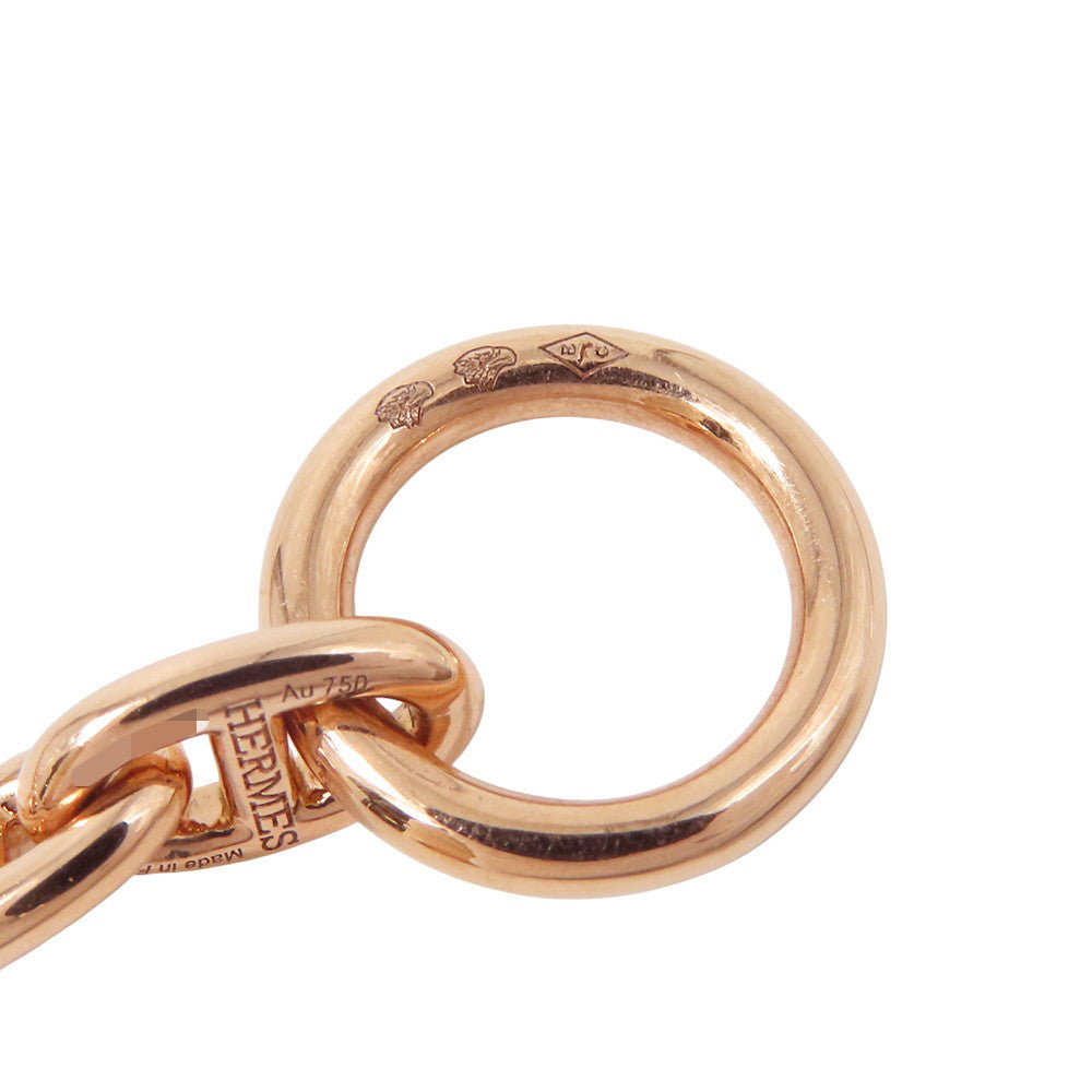 HERMES Chaine d'Ancre Necklace 62 frames Size TPM 18K Pink Gold