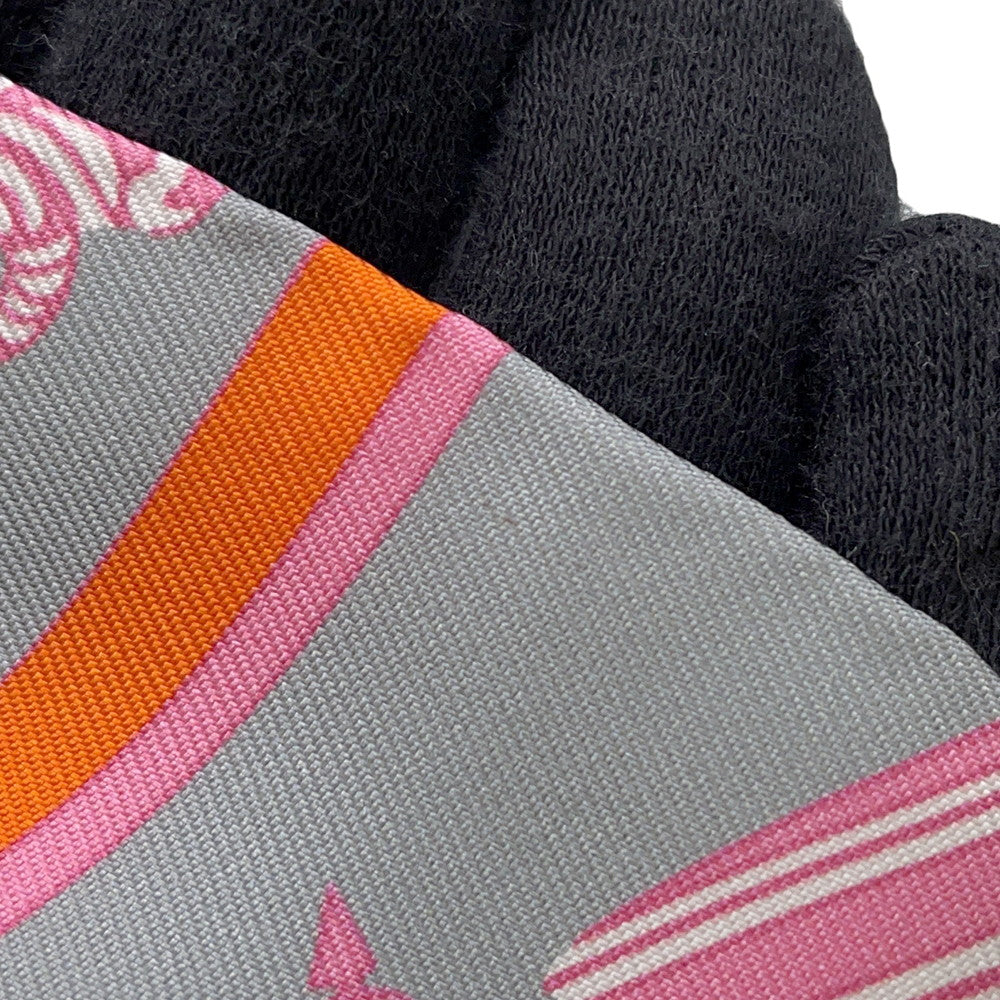 HERMES Twilly EX-LIBRIS Grease/Orange/Rose Bonbon Silk100%