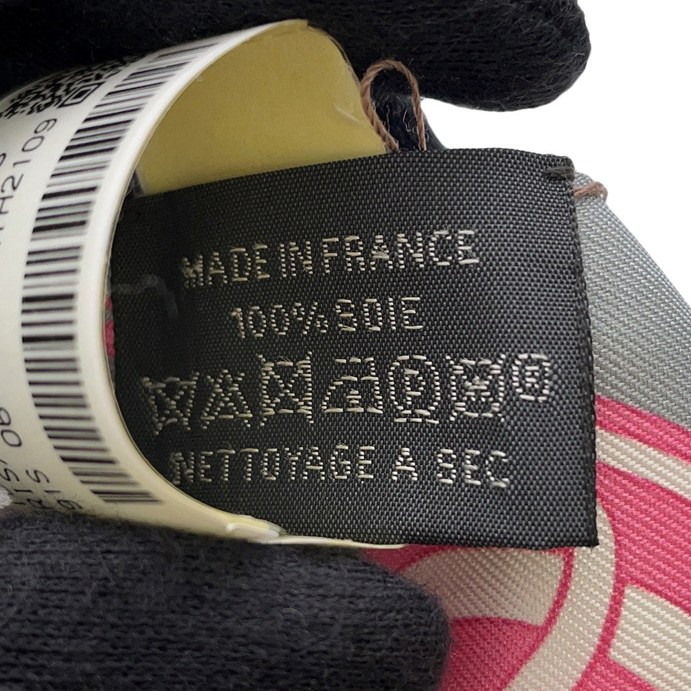HERMES Twilly EX-LIBRIS Grease/Orange/Rose Bonbon Silk100%