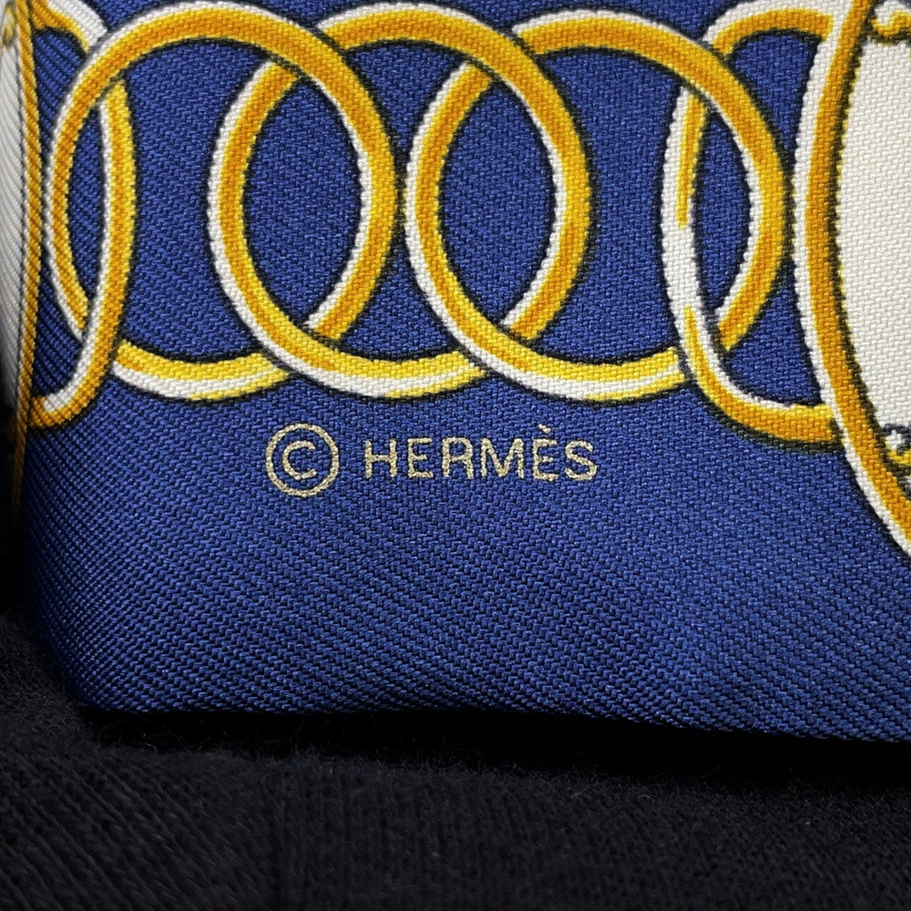 HERMES Twilly LIFT PROFIL Marine/Black/Gold Silk100%