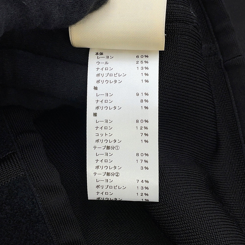 HERMES Knit Size 36 Black4H2669DT Rayon60% Wool 25% Nylon13% Polypropylene1% Polyurethane1%