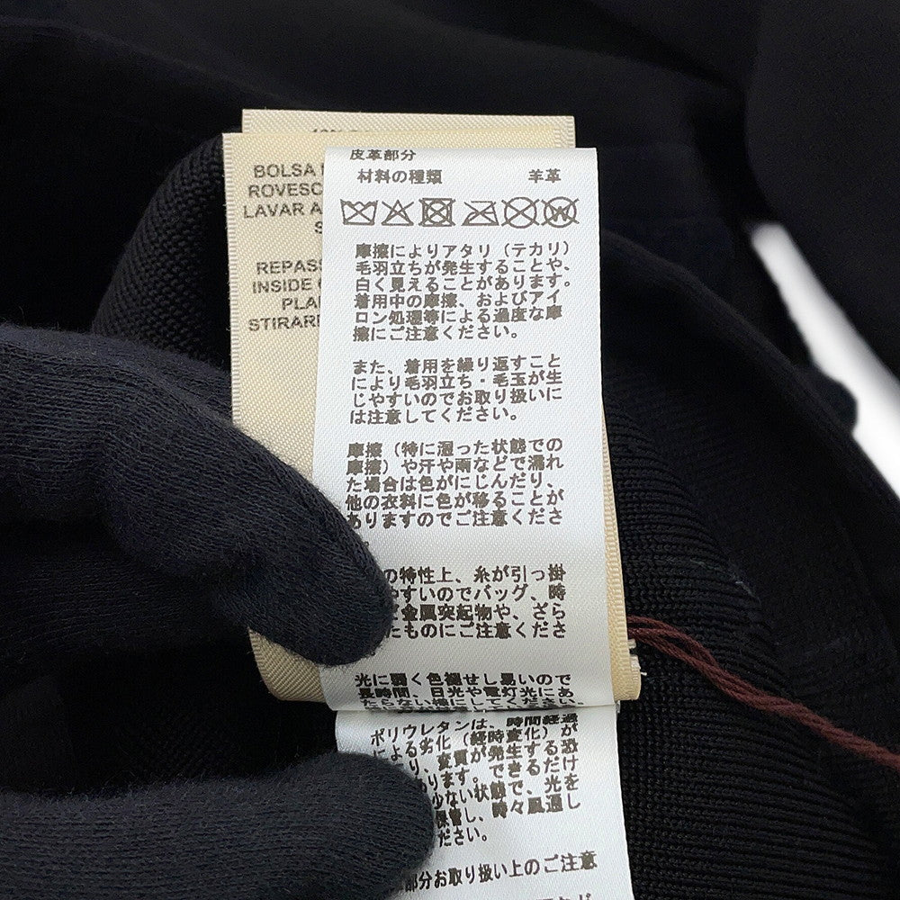 HERMES Knit Size 36 Black4H2669DT Rayon60% Wool 25% Nylon13% Polypropylene1% Polyurethane1%