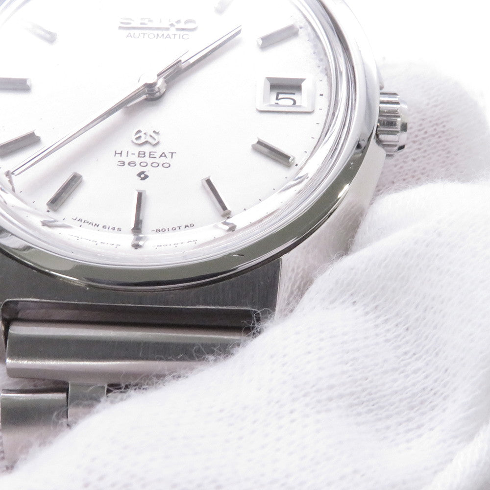 SEIKO Grand Seiko Hi-Beat 36000 61GS Date W37mm Stainless Steel Silver Dial6145-8000